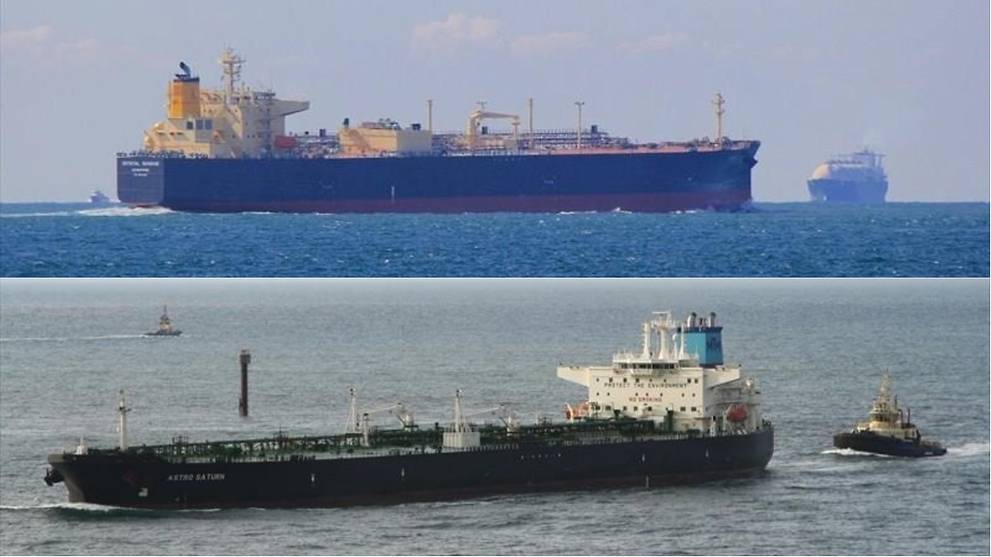 Tanker collision off Singapore coast results in butane leak