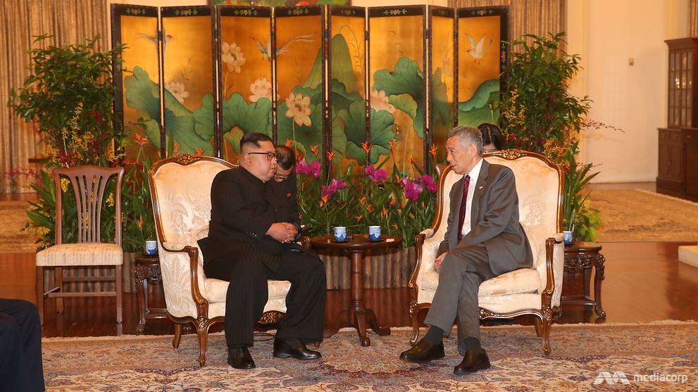 Kim Jong Un meets PM Lee ahead of Trump-Kim summit