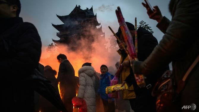 Worshippers burn incense and other offerings on a scale much larger than at any other festival in