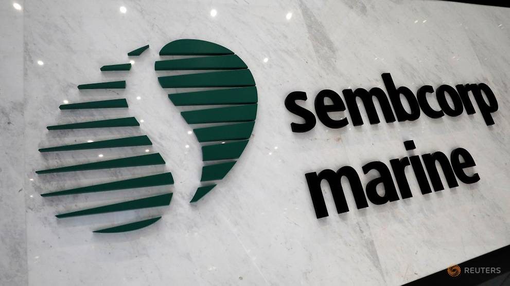 the-sembcorp-marine-sign-is-pictured-at-
