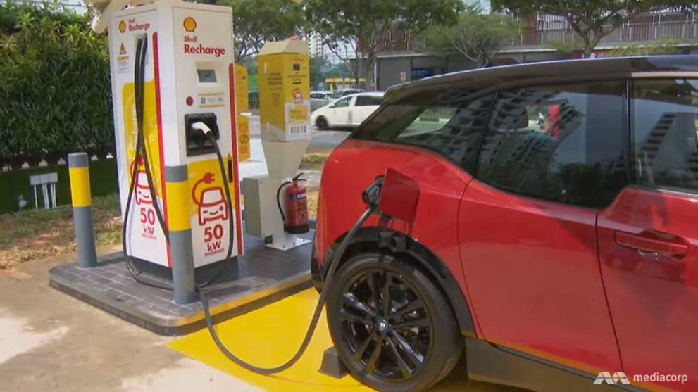 Shell debuts electric vehicle chargers in Singapore, first in Southeast