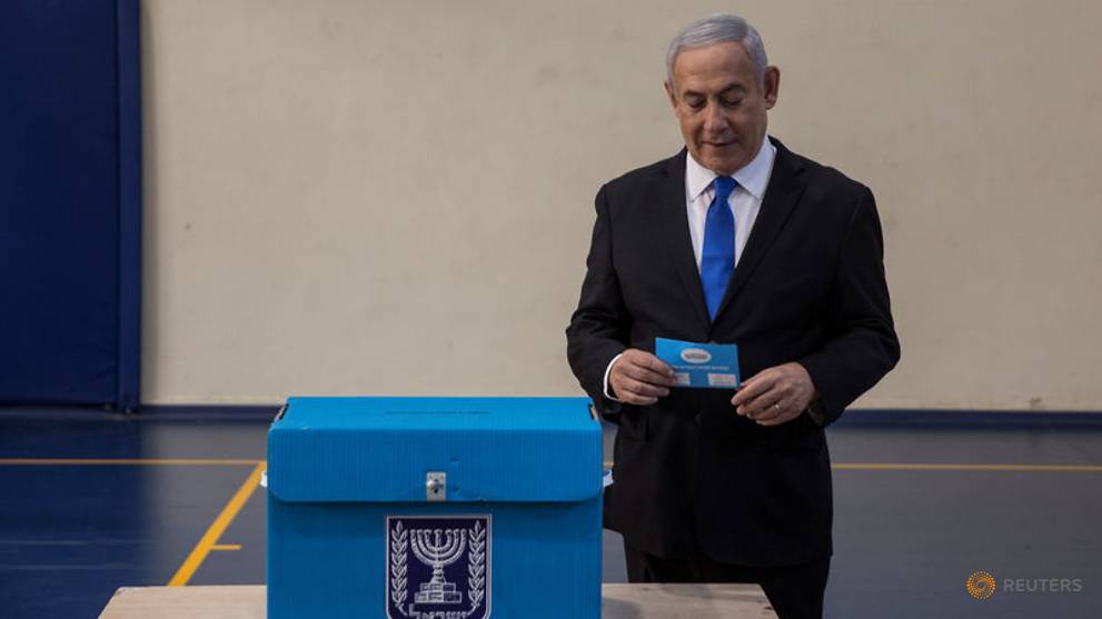 Netanyahu's election day a wall-to-wall political commercial