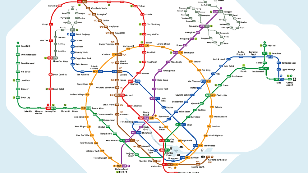 Singapore MRT Line Map