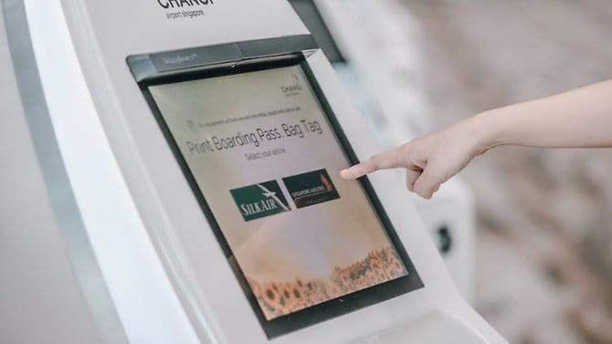 Changi Airport contactless kiosk