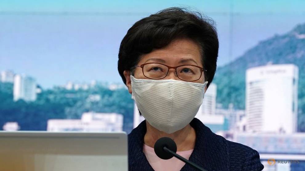 Hong Kong leader says won’t take US sanctions against her to heart