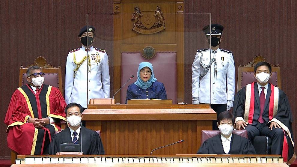 Opening Of 14th Parliament President Halimah Outlines Government S Priorities In Fight Against Covid 19 Crisis Cna