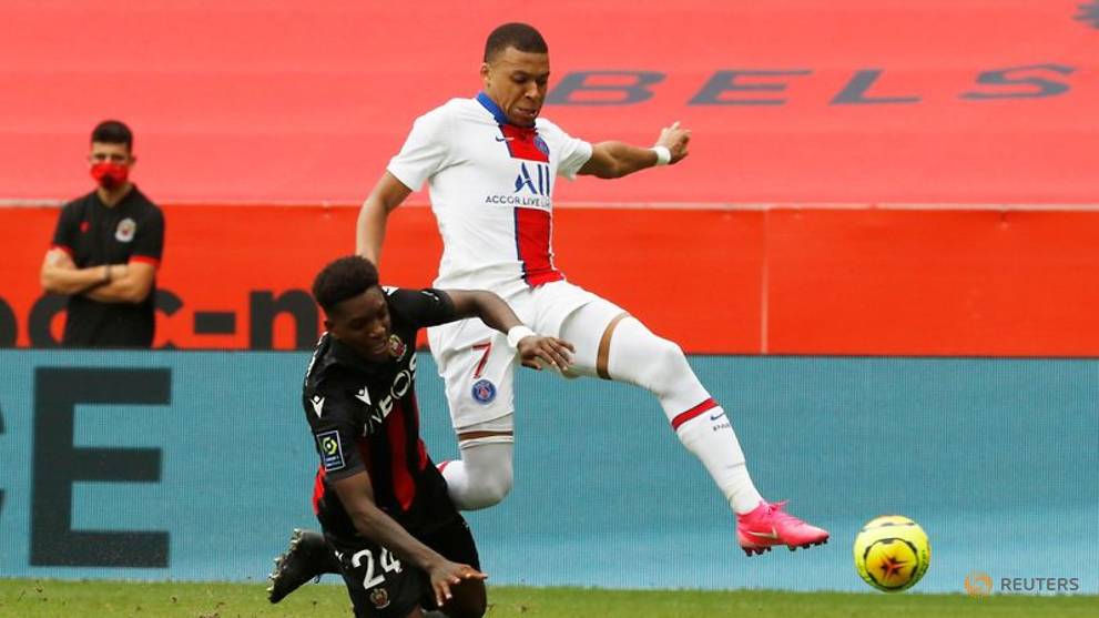 Football: Mbappe shines as PSG hit top gear in Nice - CNA