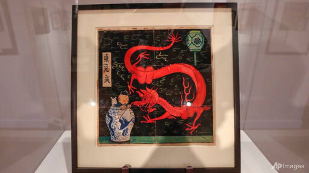 Rare Tintin comic book art expected to sell for millions at Paris auction - CNA