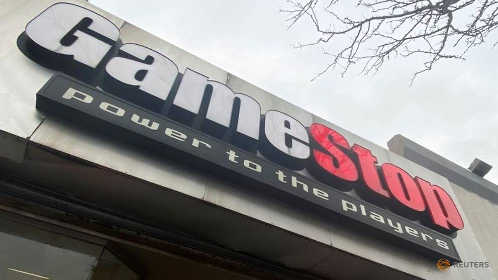 GameStop stock retreats as Reddit rally runs into trading restrictions - CNA