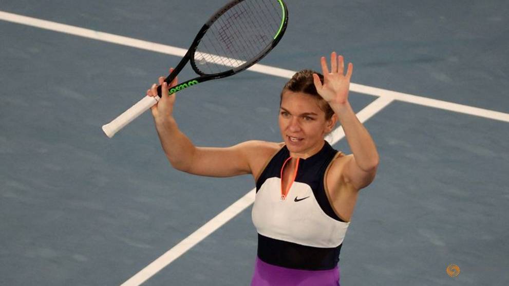 Tennis: Halep hot-foots it into last 16 at Melbourne Park - CNA