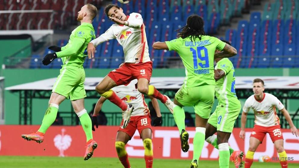 Leipzig beat Wolfsburg 2-0 to reach German Cup semis - CNA