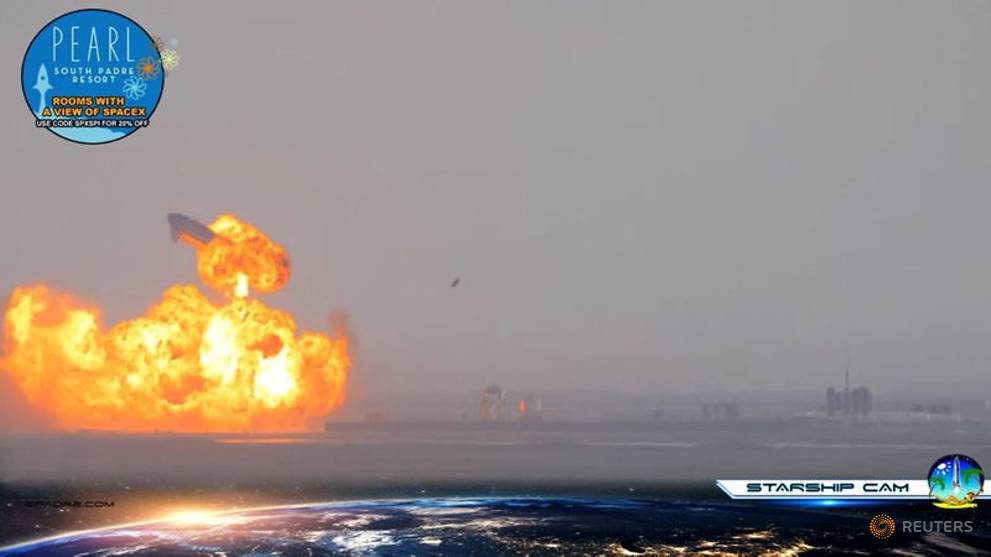 SpaceX Starship rocket prototype nails landing... then blows up - CNA