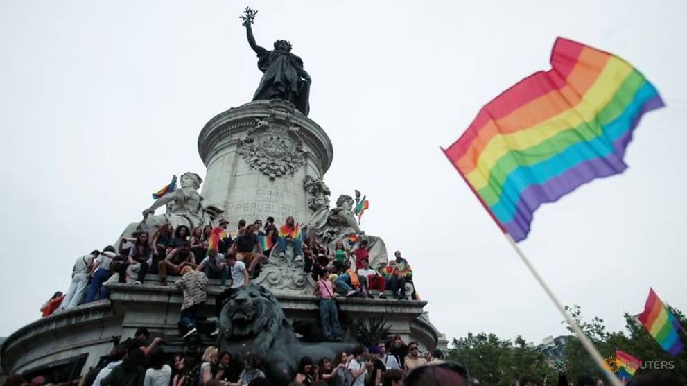 Thousands march in Paris' first LGBT pride since lockdown CNA