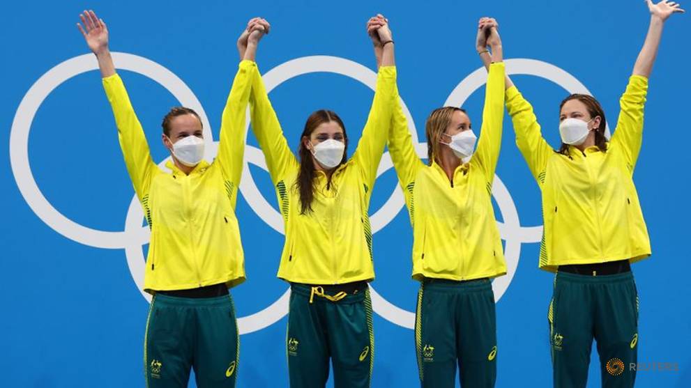 Swimming: Australia take third straight 4x100m freestyle ...