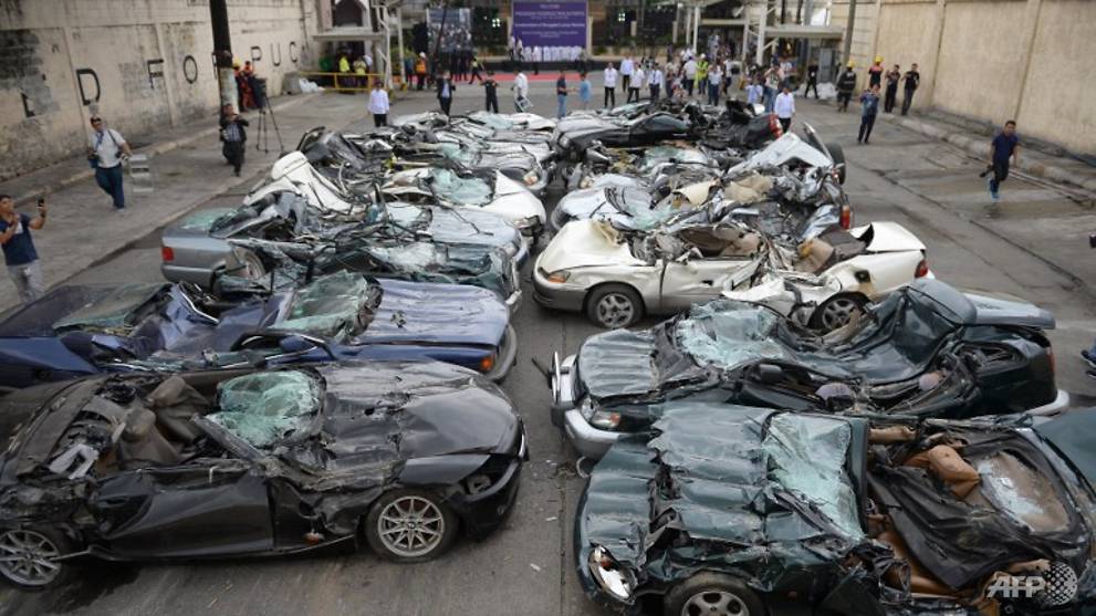Philippines Crushes Sports Cars In Duterte Graft Warning Cna